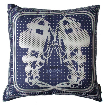 Brides de Gala Bandana Vintage Silk Scarf Pillow 22"
