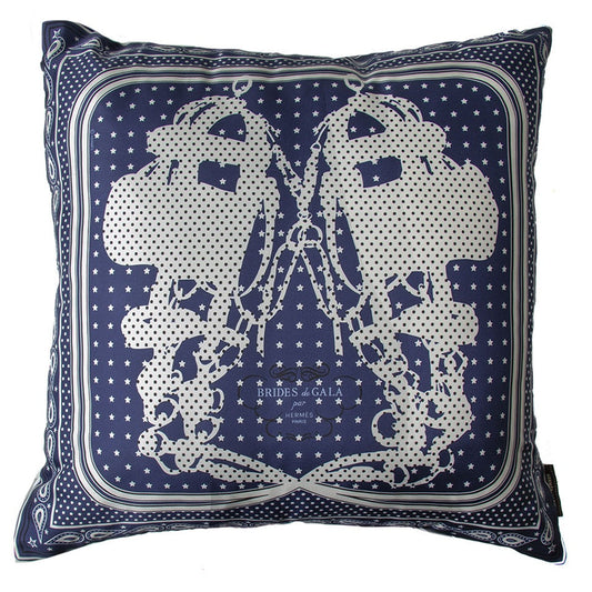 Brides de Gala Bandana Vintage Silk Scarf Pillow 22"