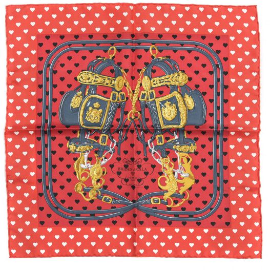 Brides de Gala Love Rouge Vintage Silk Scarf Pillow 17"