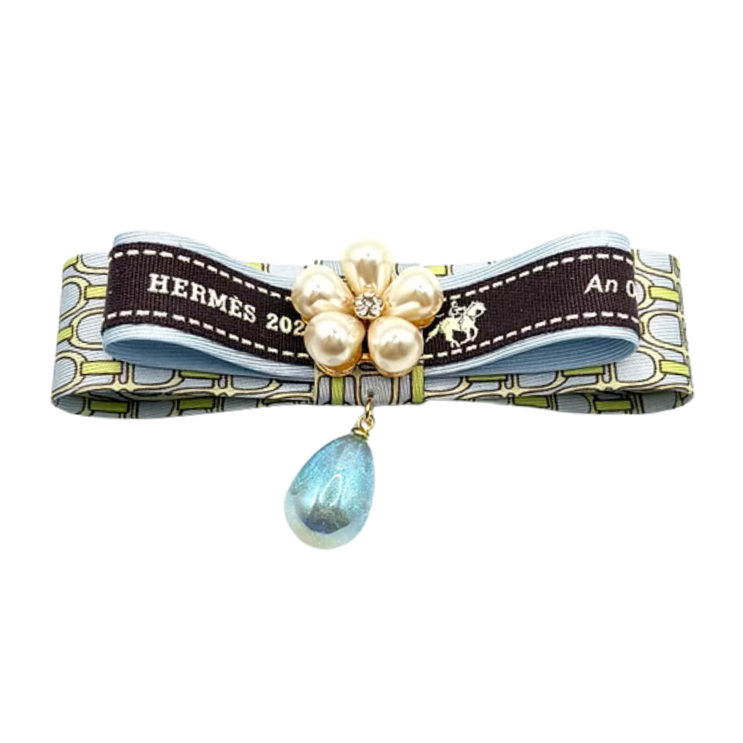 Stirrup Vintage Silk Necktie Bar Brooch