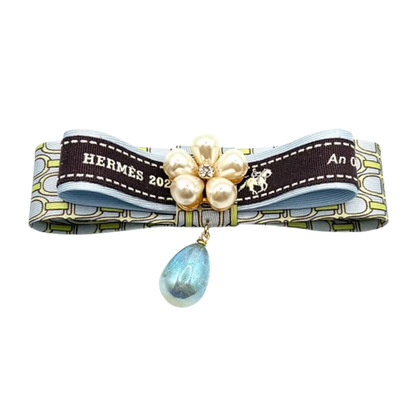 Stirrup Vintage Silk Necktie Bar Brooch