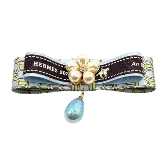 Stirrup Vintage Silk Necktie Bar Brooch
