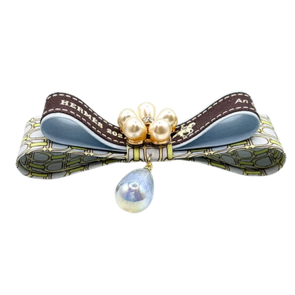 Stirrup Vintage Silk Necktie Bar Brooch