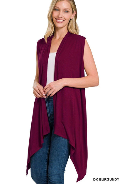 Zenana Flow & Go Lightweight Cardigan Vest – Sleeveless Open Front Layering Essential