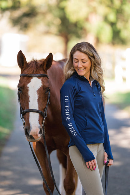 Inside Leg Outside Rein Baselayer: Navy