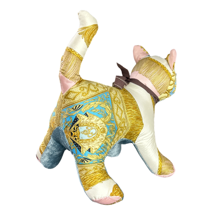 Poste et Cavalerie Vintage Silk Scarf Charming Kitten
