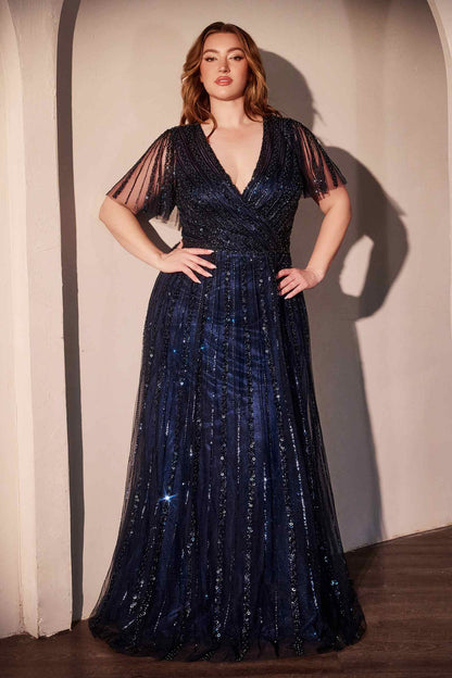 Ladivine CD0241 Dress Sequin Embellished A-Line Gown