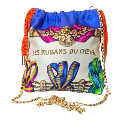 Rubans du Cheval Blanc Vintage Scarf Drawstring Crossbody Bag