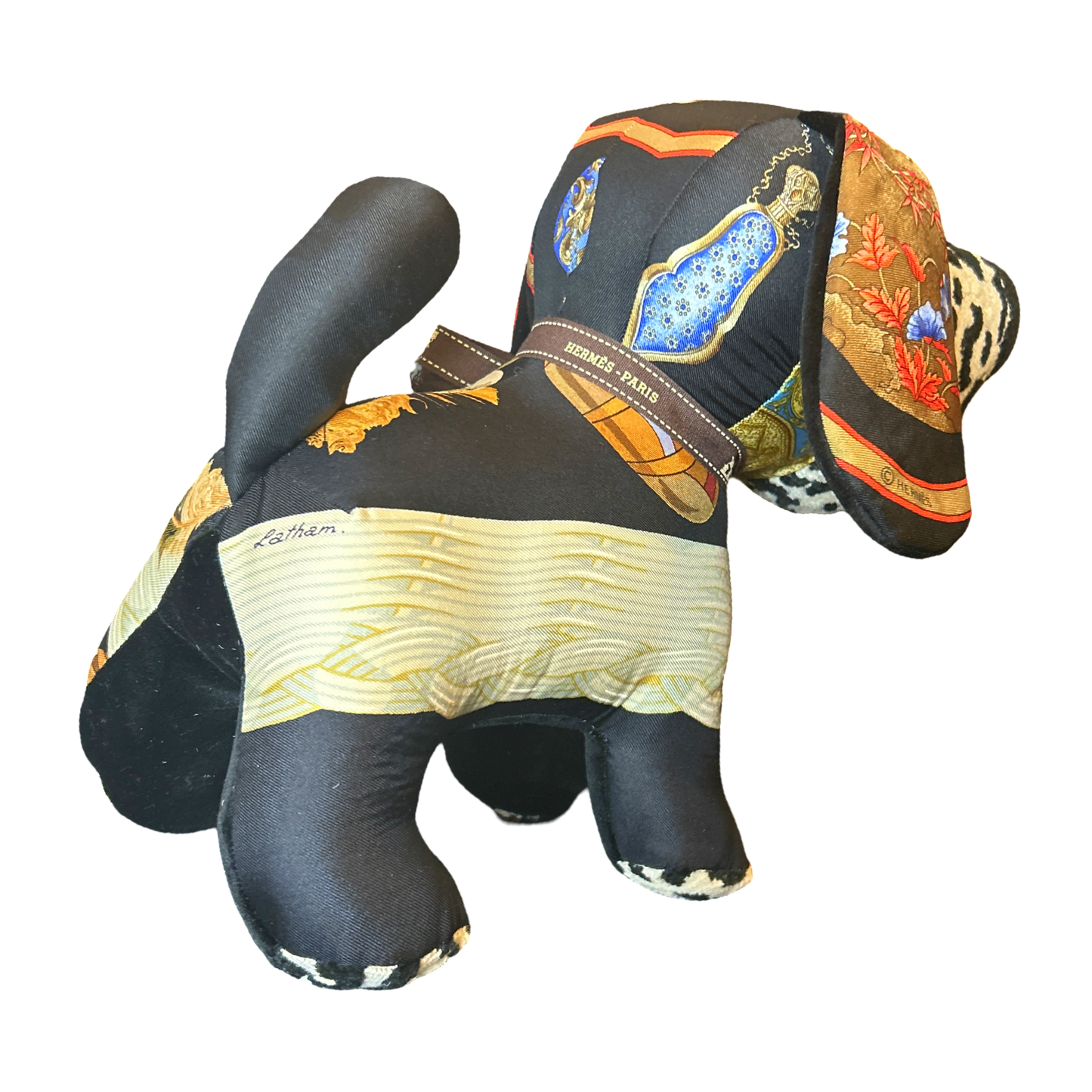 Couvee d'Hermes Vintage Silk Scarf Loyal Puppy