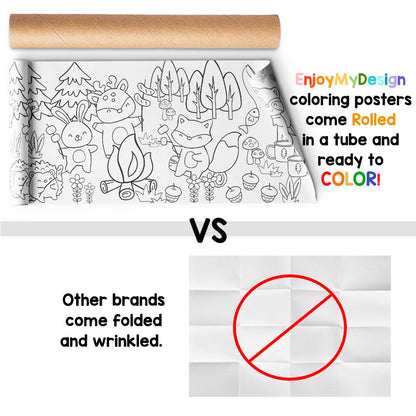 GIANT Christmas Coloring Paper Activity Roll for Kids, 24"x100", Coloring Sheets Xmas