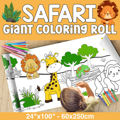GIANT Coloring Paper Activity Roll for Kids, 24"x100", Princess