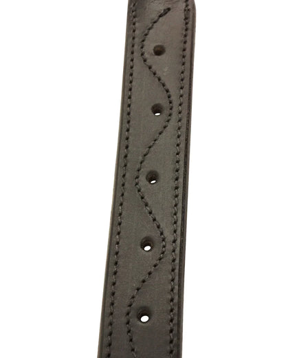 Derby Dog Designer Series Round Rolled Fancy USA Leather Dog Collar with Stainless Steel Rolled Buckle for Comfort