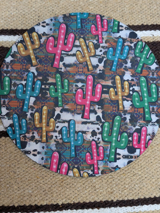 Round Western Style Mouse Pad – Rustic Office & Gift Accessory