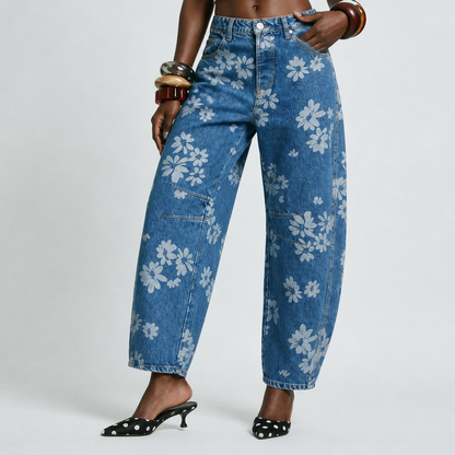 Free Spirit Floral Wide Leg Jeans