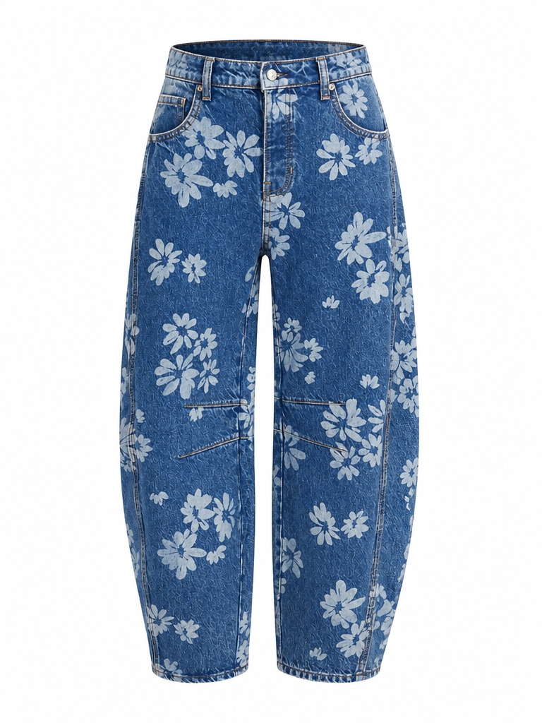 Free Spirit Floral Wide Leg Jeans