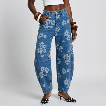 Free Spirit Floral Wide Leg Jeans