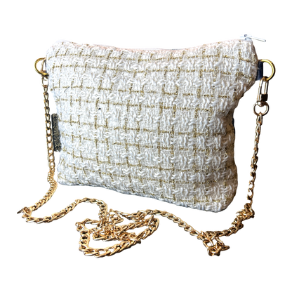 CC Logo Camellia Noir Vintage Scarf Crossbody Bag
