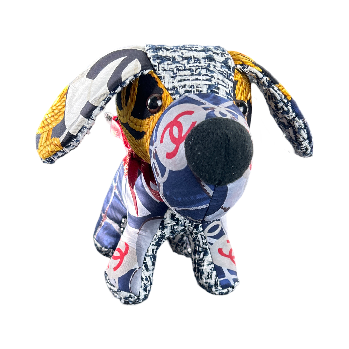 CC Monogram Vintage Silk Scarf Loyal Puppy