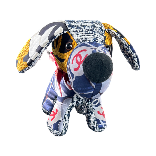 CC Monogram Vintage Silk Scarf Loyal Puppy