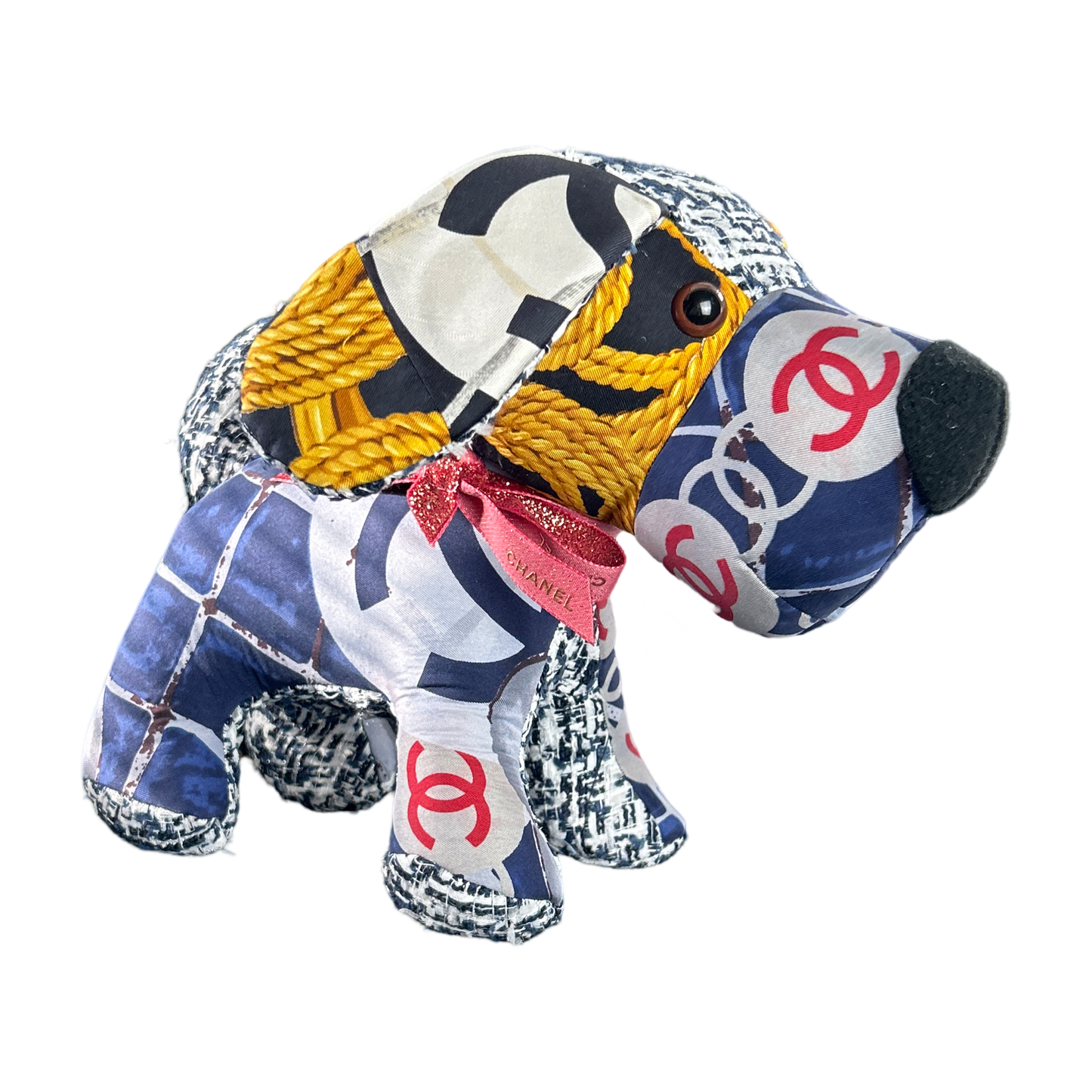 CC Monogram Vintage Silk Scarf Loyal Puppy