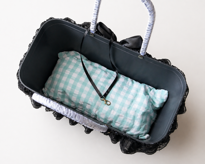 Black Lace Pet Carrier Basket
