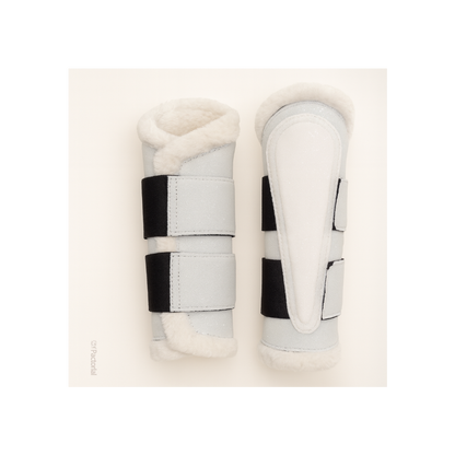Sparkling White Dragon Saddle Pad, Ear Bonnet & Horse Boot Set