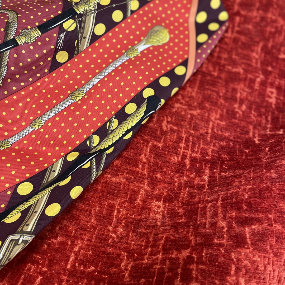 Clic Clac a Pois Vintage Silk Scarf Pillow 28"