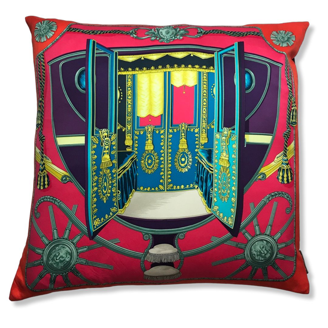 Coach d'Hermes Vintage Silk Scarf Pillow 28"