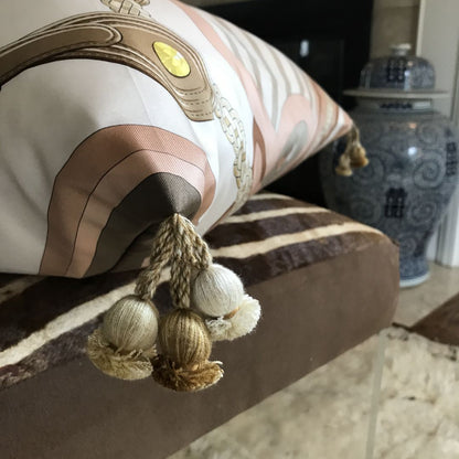 Coaching Vintage Silk Scarf Pillow 28"