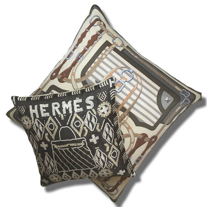 Coaching Vintage Silk Scarf Pillow 28"