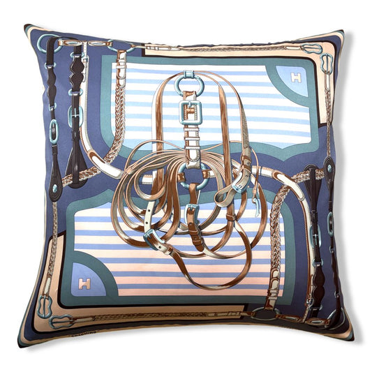 Coaching Vintage Silk Scarf Pillow 28"