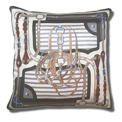 Coaching Vintage Silk Scarf Pillow 28"