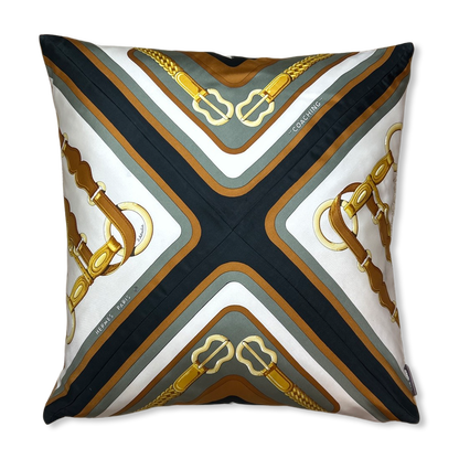 Coaching Vintage Silk Scarf Pillows 24"