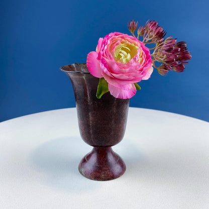 Collection of Rustic Metal Urns Jardinieres. Flower Arrangements or Herb Garden. Set of 4 Planters. Home Retail Decor. Florist Supplies.