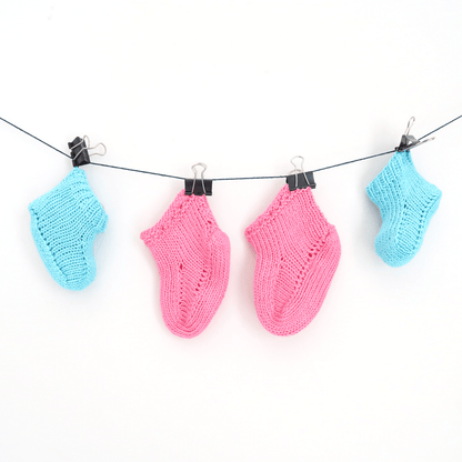 Cotton Candy Baby Booties Knitting Kit