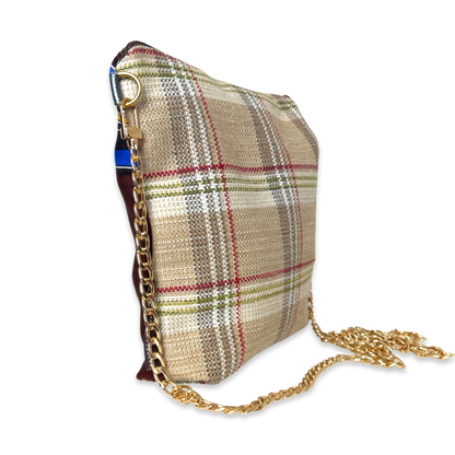 Couvertures et Tenues du Jour Brown Vintage Scarf Crossbody Bag