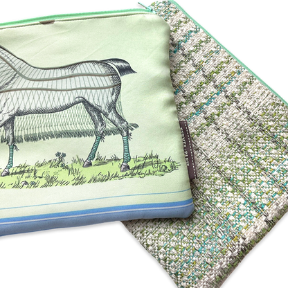 Couvertures et Tenues du Jour Celadon Vintage Scarf Crossbody Bag