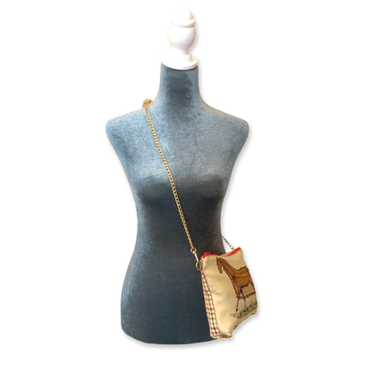 Couvertures et Tenues du Jour Neutral Vintage Scarf Crossbody Bag