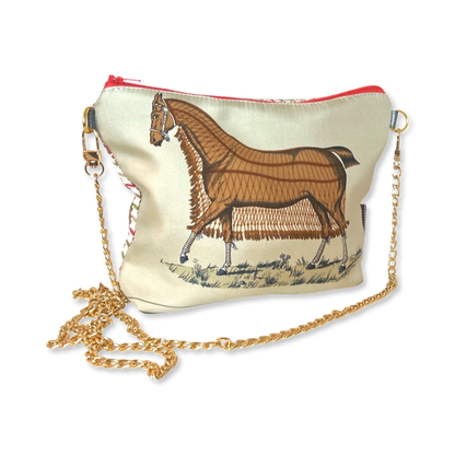 Couvertures et Tenues du Jour Neutral Vintage Scarf Crossbody Bag