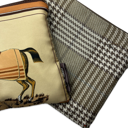 Couvertures et Tenues du Jour Tan Vintage Scarf Crossbody Bag