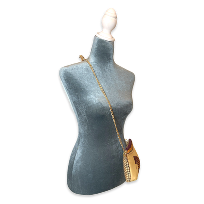 Couvertures et Tenues du Jour Tan Vintage Scarf Crossbody Bag