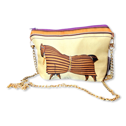 Couvertures et Tenues du Jour Tan Vintage Scarf Crossbody Bag