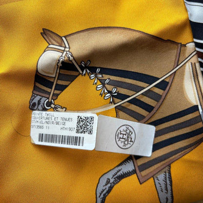 Couvertures et Tenues du Jour Vintage Silk Scarf & Cashmere Throw Blanket