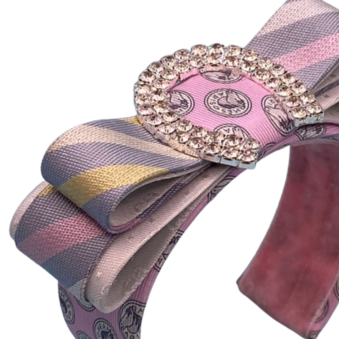 Horseshoe Vintage Silk Necktie Cuff Bracelet
