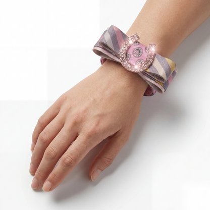 Horseshoe Vintage Silk Necktie Cuff Bracelet