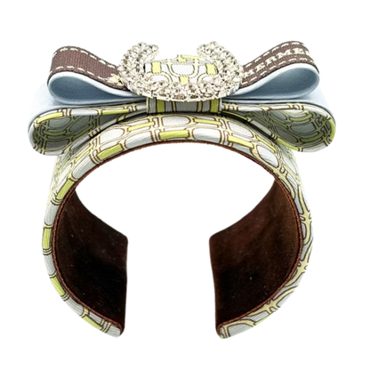 Stirrup Vintage Silk Necktie Cuff Bracelet