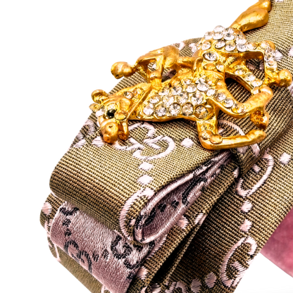 GG Jockey Vintage Silk Necktie Cuff Bracelet