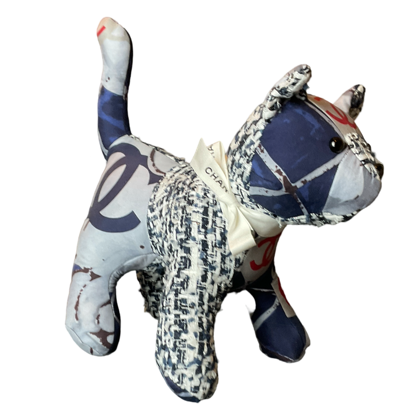 CC Monogram Vintage Silk Scarf Charming Kitten