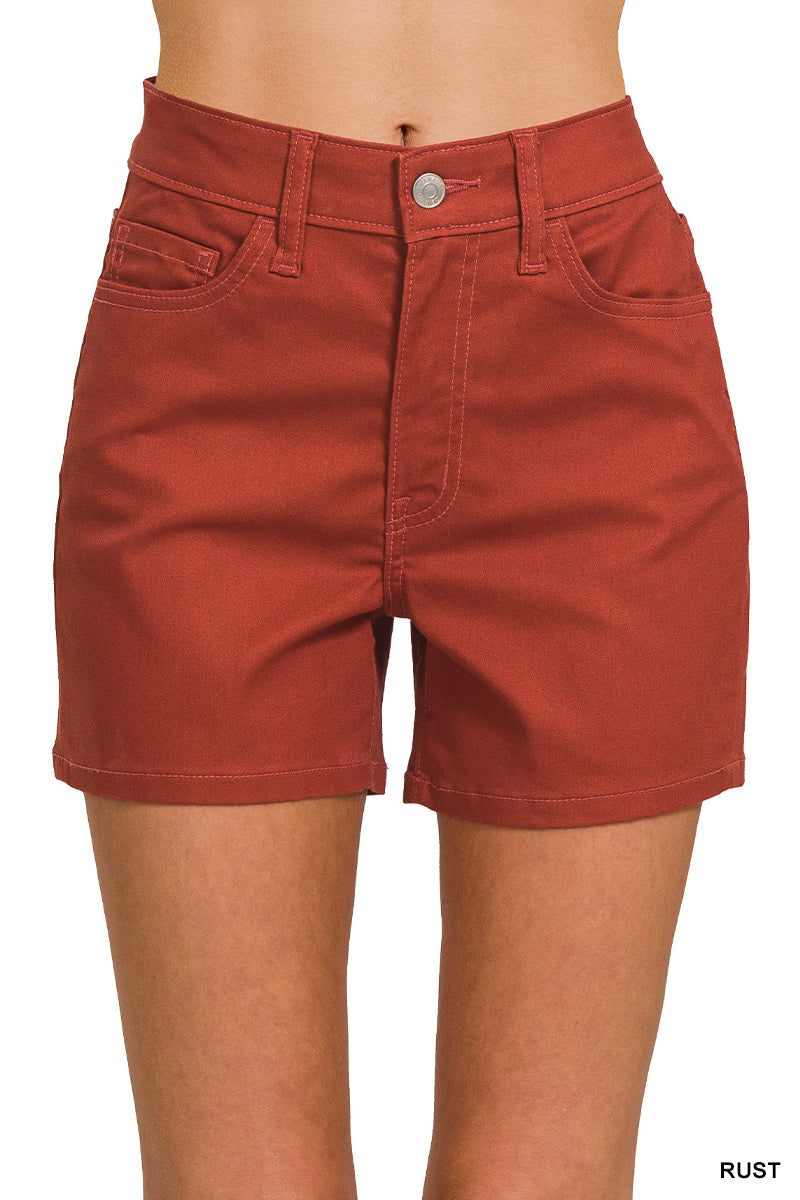 Zenana High Rise Color Jean Shorts – Western & Country Style