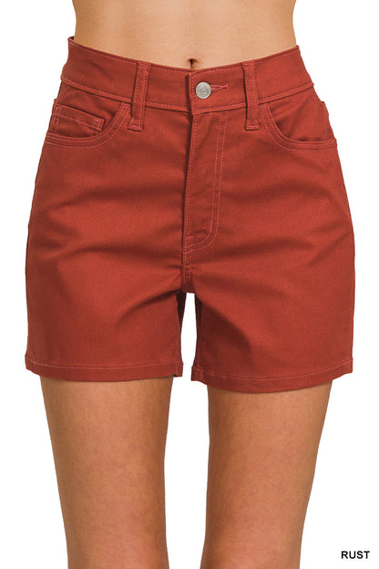 Zenana High Rise Color Jean Shorts – Western & Country Style